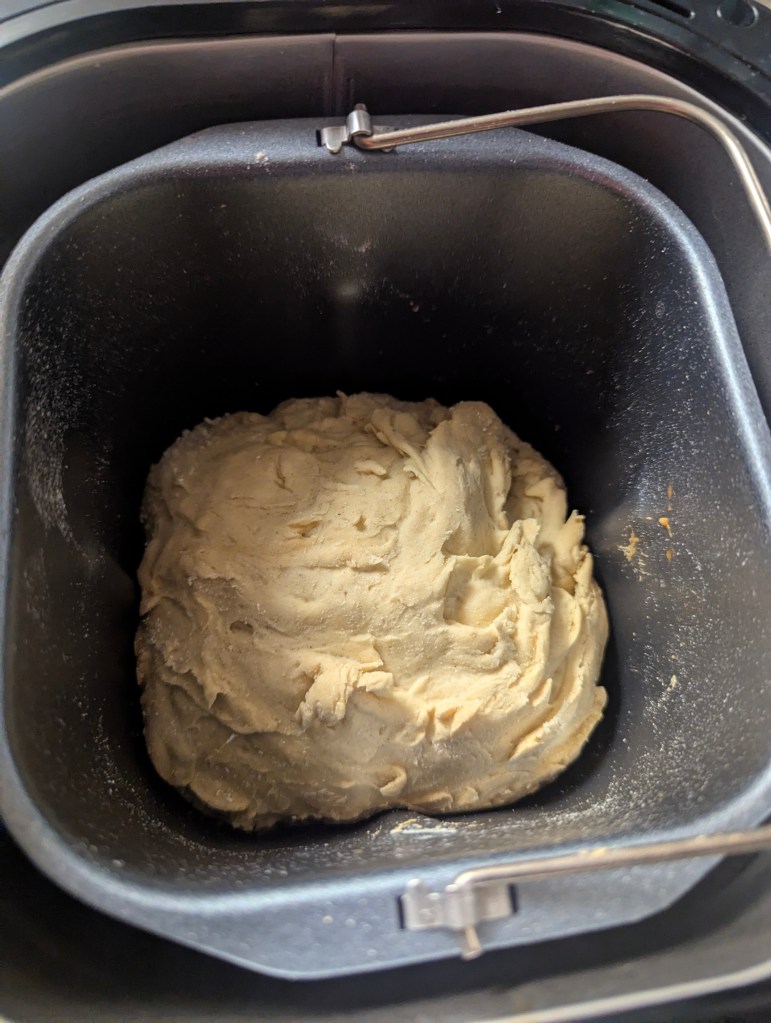 Underproofed poorly risen loaves, roughly the size of a grapefruit
