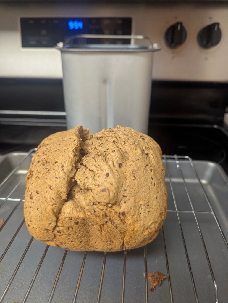 Underproofed poorly risen loaves, roughly the size of a grapefruit